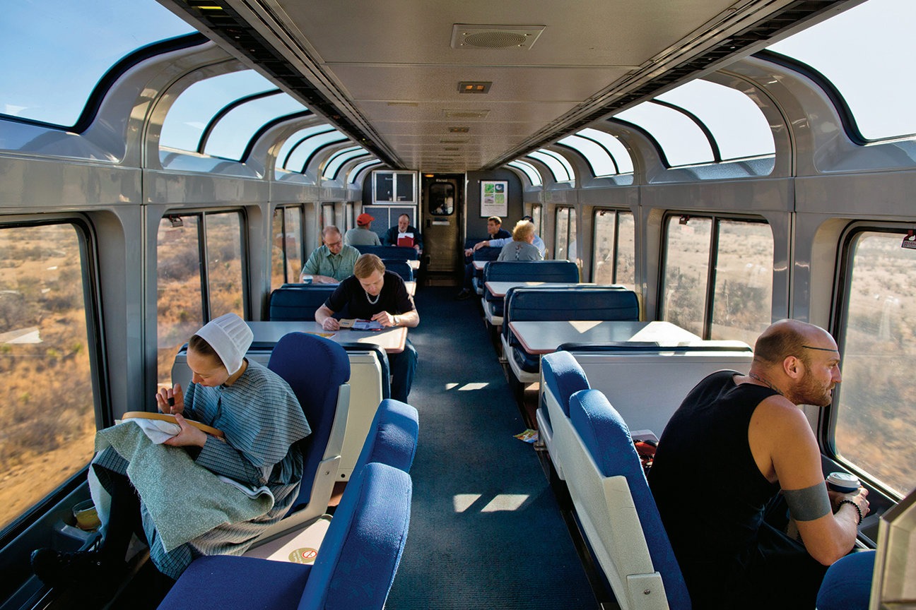 Happy Train Travelers